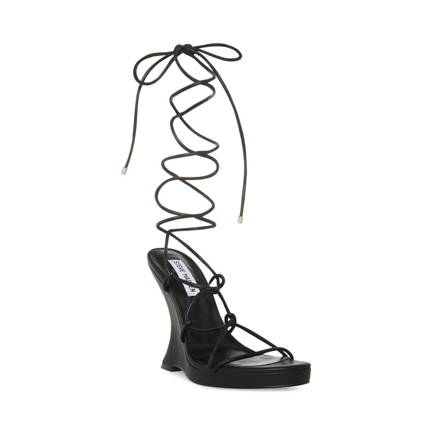 Black Steve Madden Rezy Women's Heels Sandals | PH 3910GQN